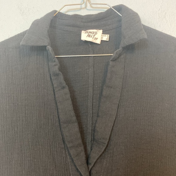 Princess Polly Womens Size 6 Black Vixen Short Romper Gauze 100% Cotton Playsuit - Picture 8 of 16